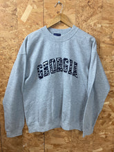 Vintage Y2K Georgia University USA grey black crew neck sweater size medium oversized